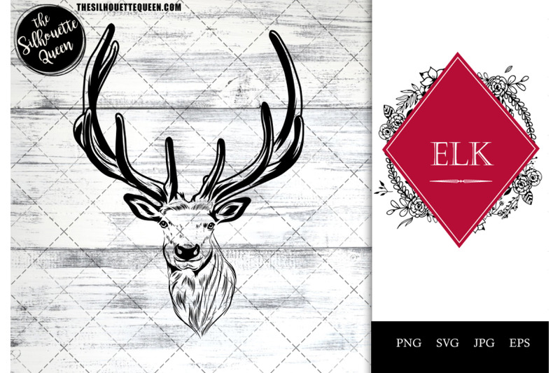 elk-funny-head-portrait-sketch-vector