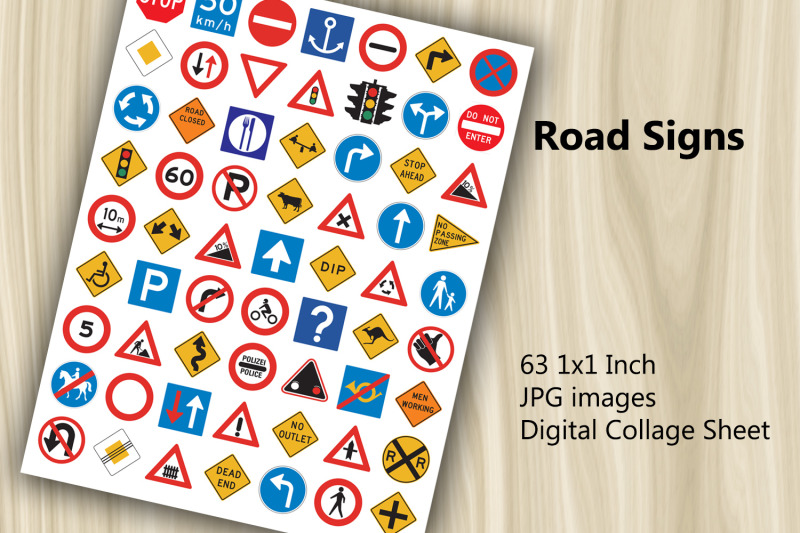 digital-collage-sheet-road-signs