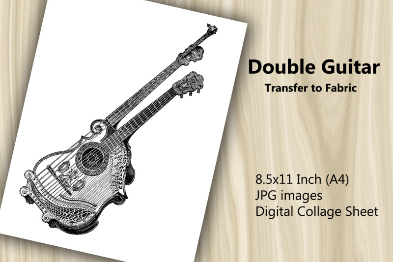 transfer-to-fabric-sheet-double-guitar