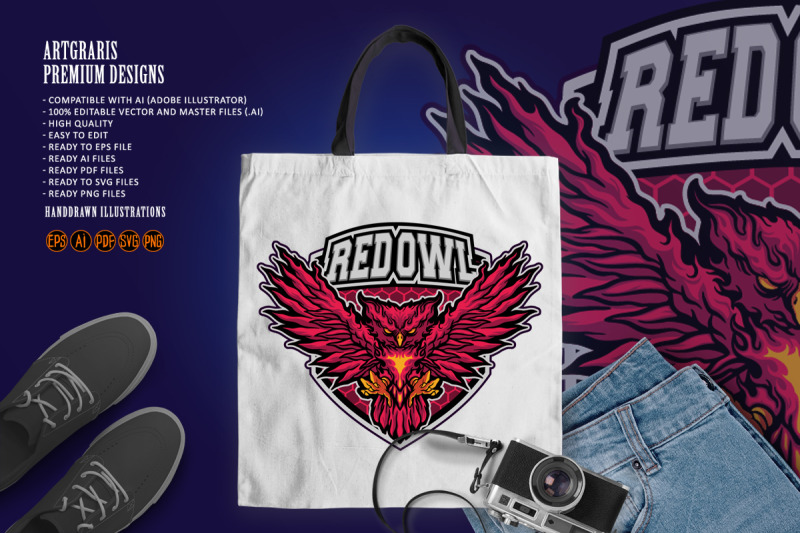 red-owl-esports-logo-mascot