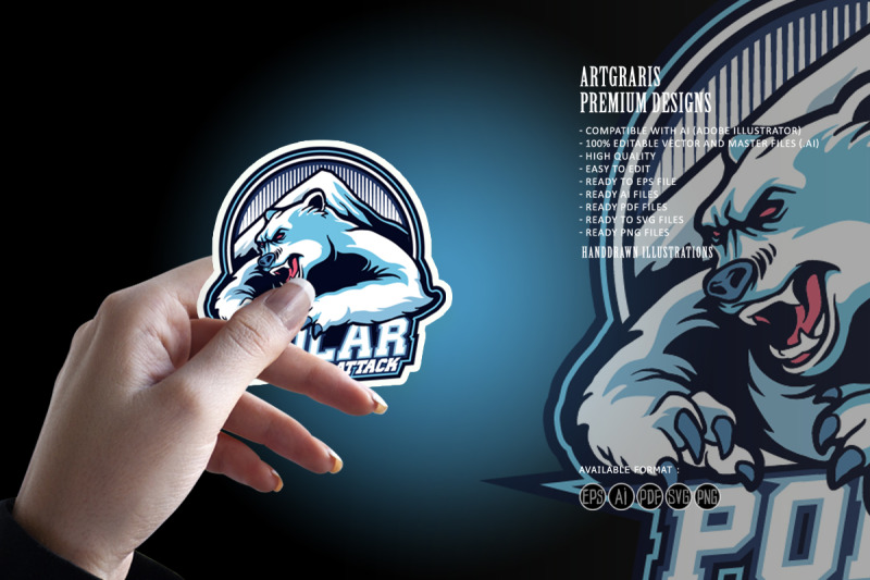 polar-bear-esport-logo-mascot