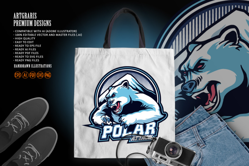 polar-bear-esport-logo-mascot