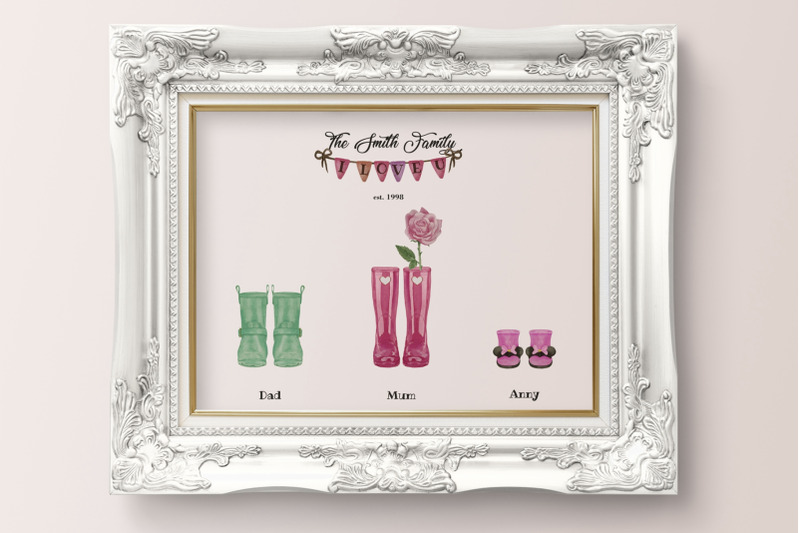 wellies-love-clipart-set