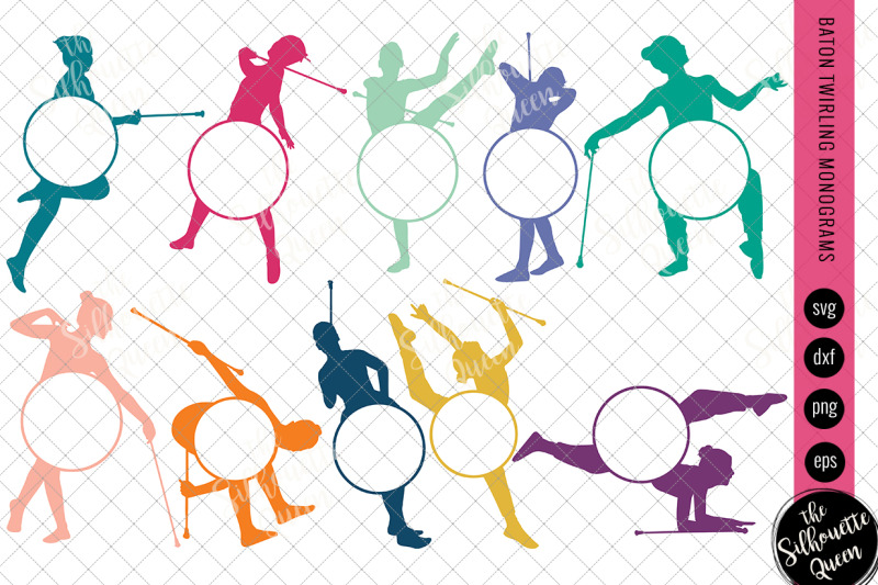 baton-twirling-svg-monogram-circle-frames