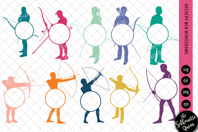 archery-man-svg-monogram-circle-frames