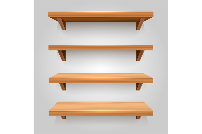wooden-bookshelf-isolated
