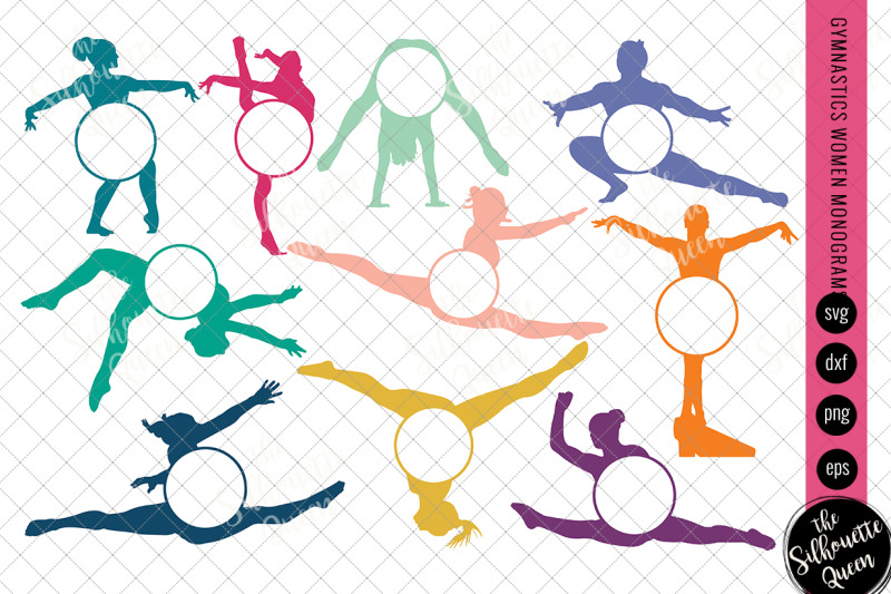 gymnastics-women-svg-monogram-circle-frames