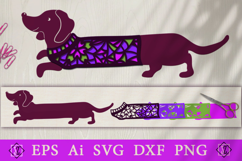 dachshund-in-3d-clothes-file-to-cut-svg