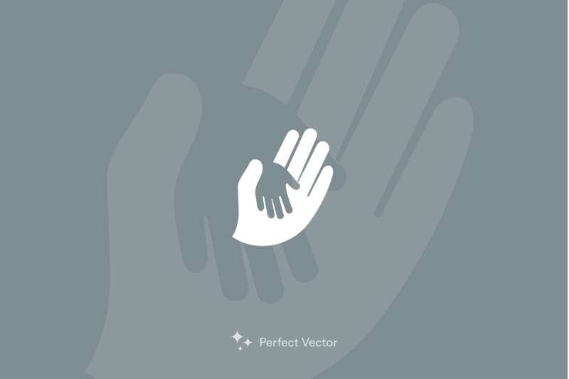 father-hand-logo-template