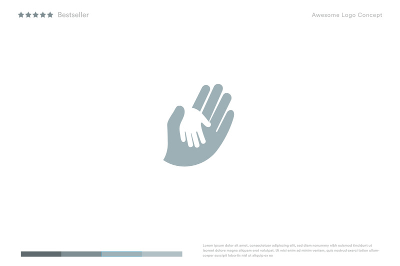 father-hand-logo-template