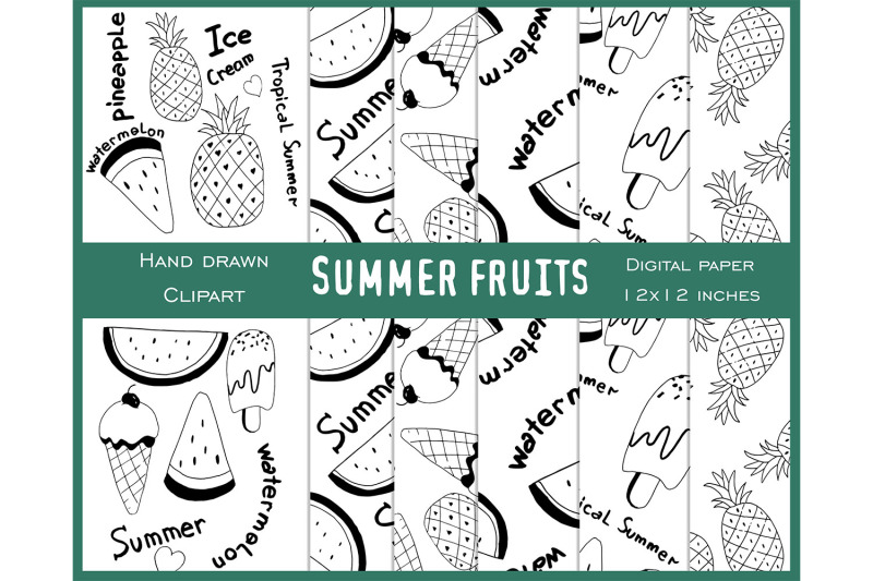 hand-draw-summer-fruits-digital-paper