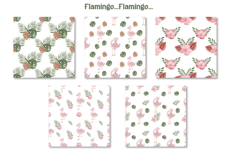 baby-pink-flamingo-clipart-and-seamless-pattern
