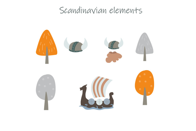 scandi-clipart-and-seamless-pattern