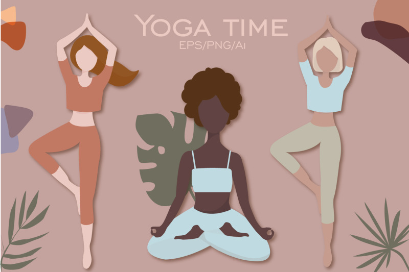 bohemian-yoga-time-clipart-and-abstract-shapes