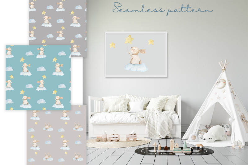 watercolor-cute-bummy-seamless-pattern