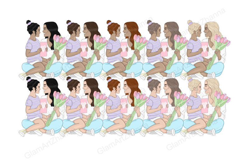 mother-039-s-day-pastel-girls-clipart