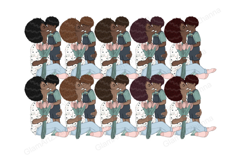 mother-039-s-day-natural-girls-clipart