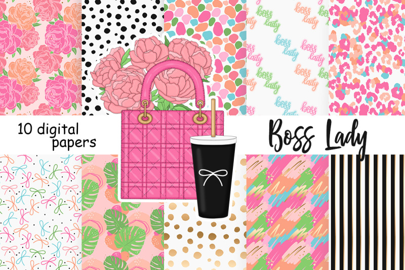 girl-boss-digital-paper-planner-girl-pattern