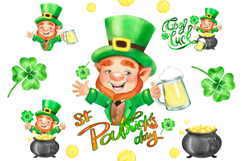 st-patrick-039-s-day-watercolor-clipart-clover-luck-lucky-png