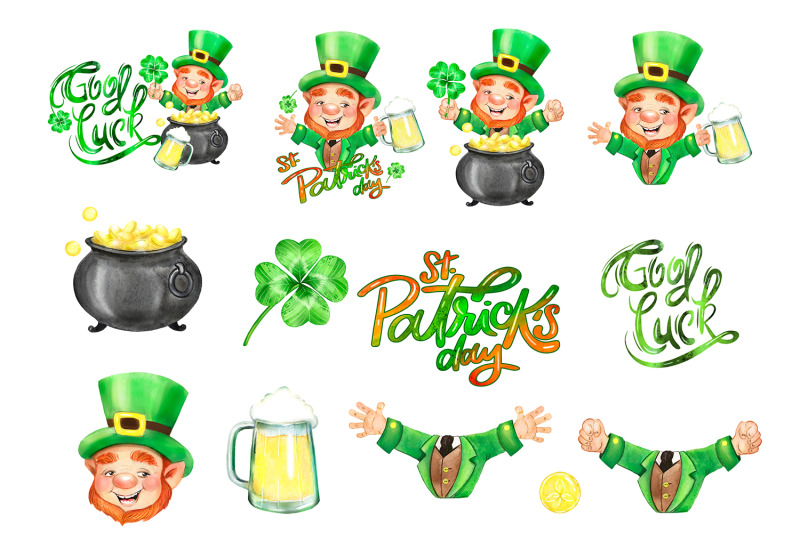 st-patrick-039-s-day-watercolor-clipart-clover-luck-lucky-png