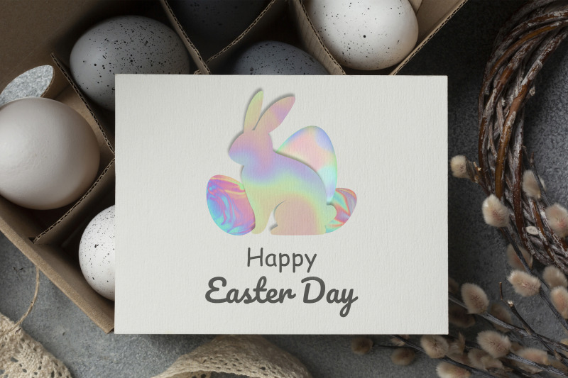 holographic-easter-eggs-clipart-easter-bunny-png-holography