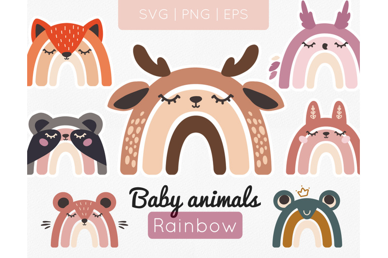 baby-animals-rainbow-animal-face-clipart