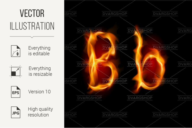 fiery-font-letter-b