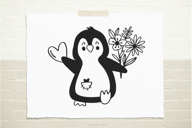 cute-penguin-with-flowers-svg-cut-file
