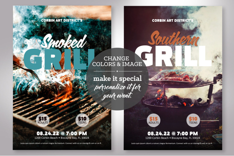 tropical-grill-flyer-word-publisher-template
