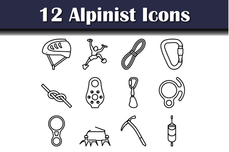 alpinist-icon-set