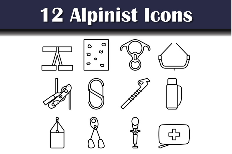 alpinist-icon-set