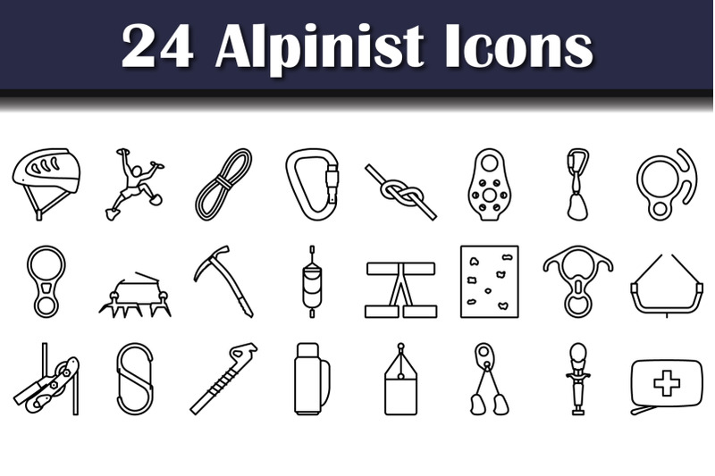 alpinist-icon-set