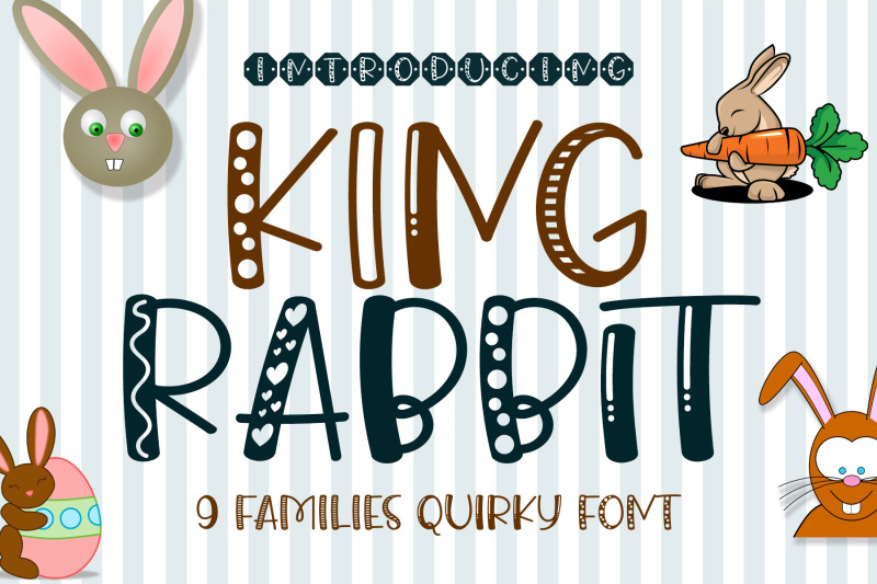 king-rabbit-handwritten-font-9-styles-fun-playful-font