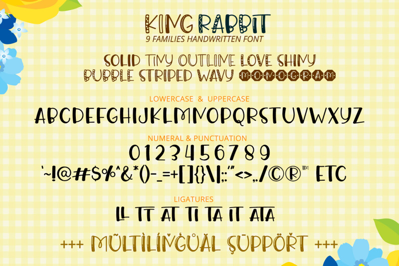 king-rabbit-handwritten-font-9-styles-fun-playful-font