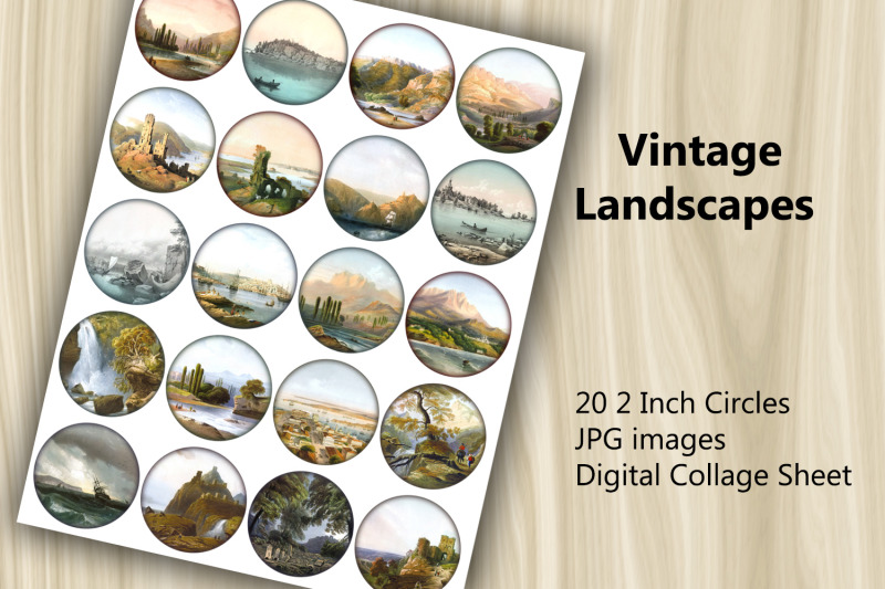 digital-collage-sheet-vintage-landscapes