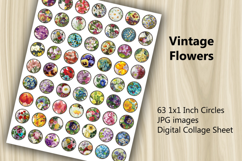 digital-collage-sheet-vintage-flowers