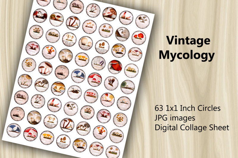 digital-collage-sheet-vintage-mycology