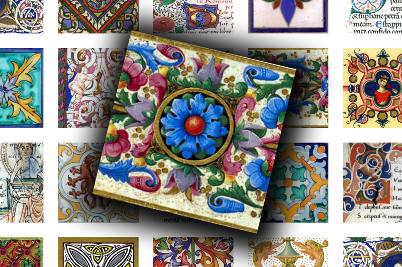 digital-collage-sheet-medieval-manuscripts