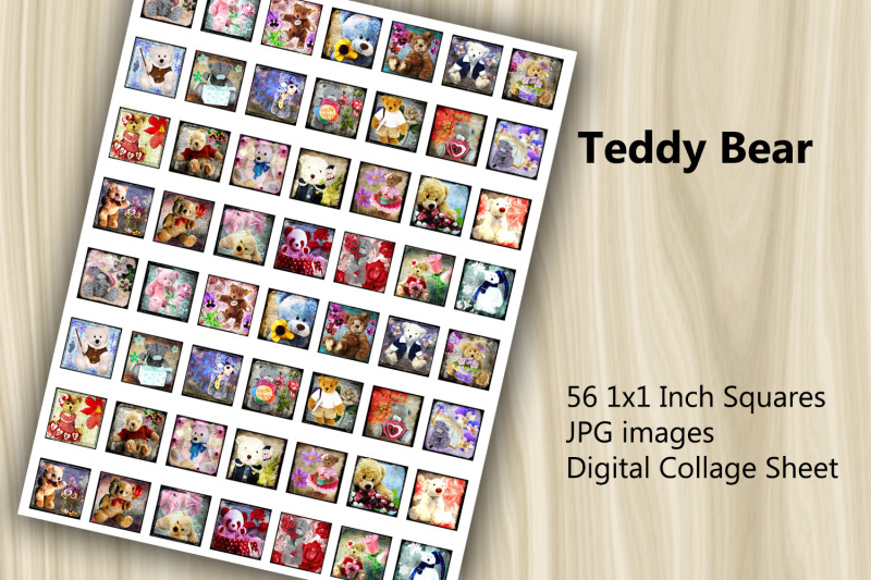 digital-collage-sheet-teddy-bear