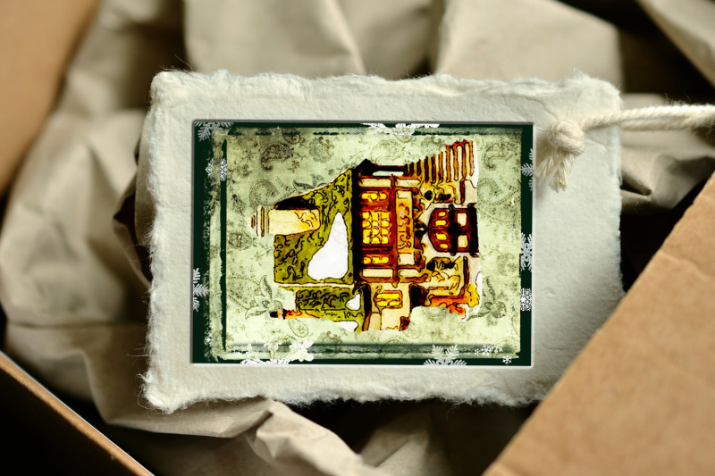 aceo-digital-collage-sheet-christmas-houses