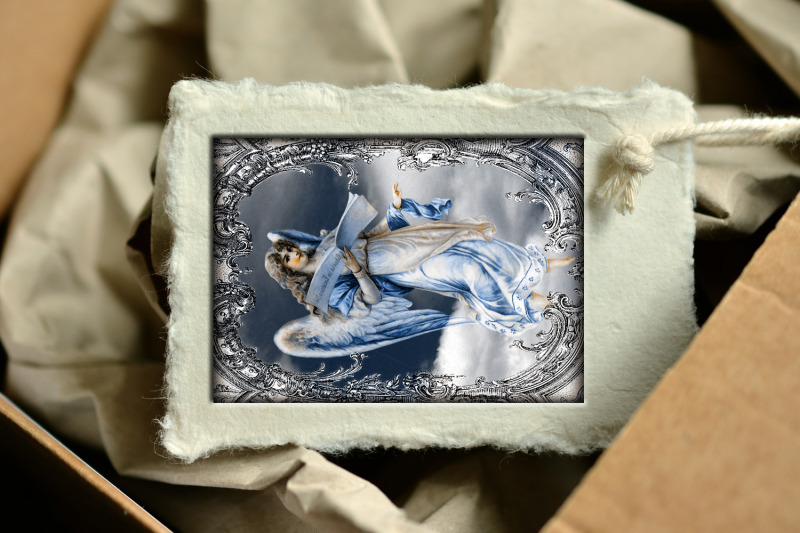 aceo-digital-collage-sheet-vintage-angels