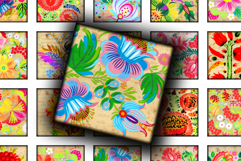 digital-collage-sheet-folk-flowers