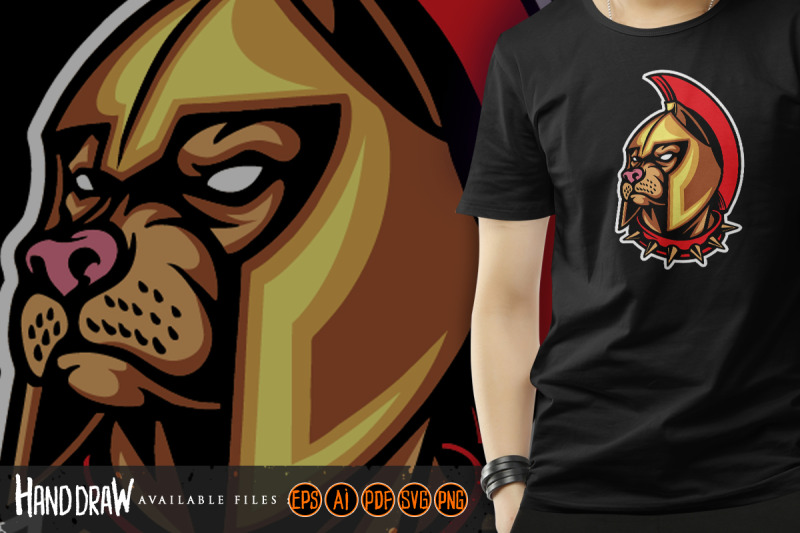 spartan-knight-angry-bulldog-mascot-logo