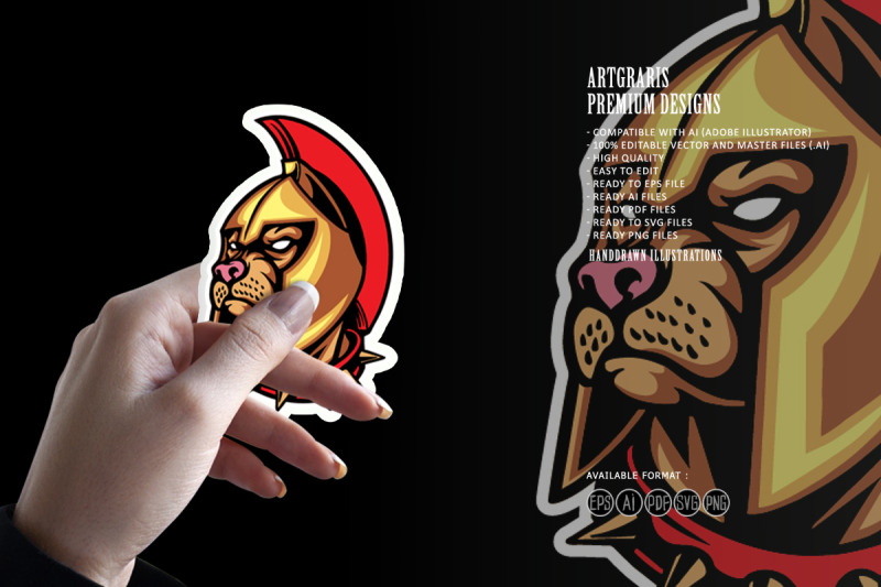 spartan-knight-angry-bulldog-mascot-logo