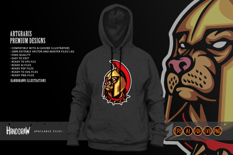 spartan-knight-angry-bulldog-mascot-logo