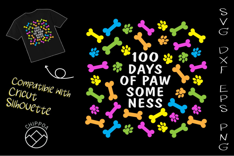 dog-paw-100-days-school-dog-lover