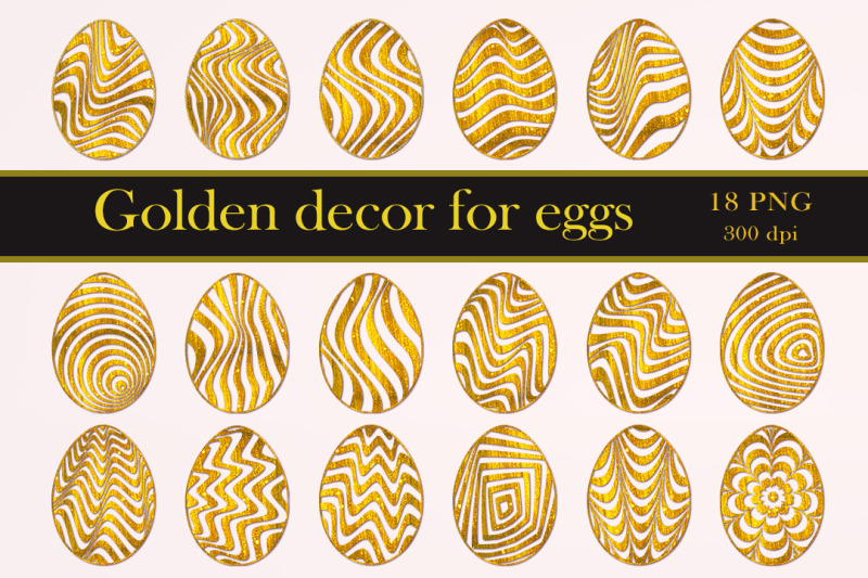 set-of-golden-decor-for-eggs-png-for-sublimation