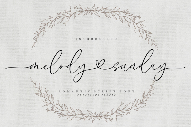 melody-sunday-heart-connected-font