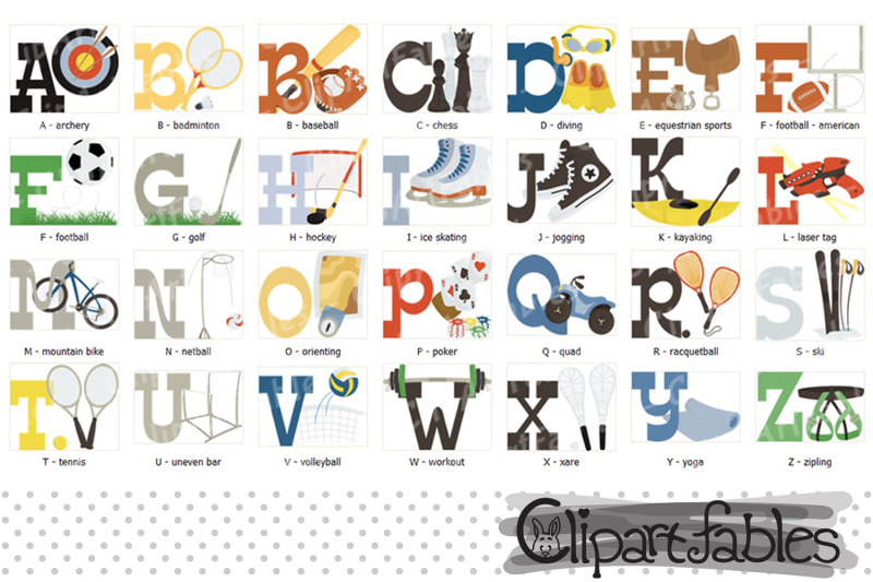 sport-alphabet-clipart-sports-kids-english-alphabet