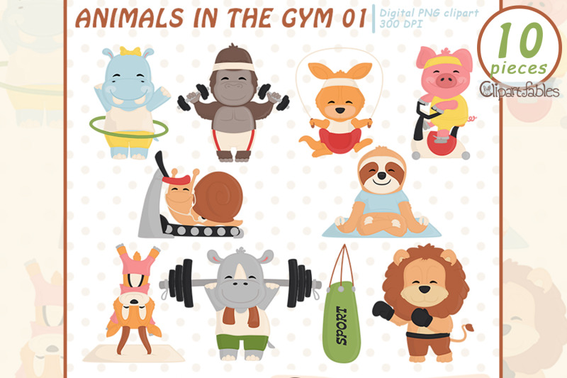 animals-in-the-gym-clipart-cute-athletes-clip-art